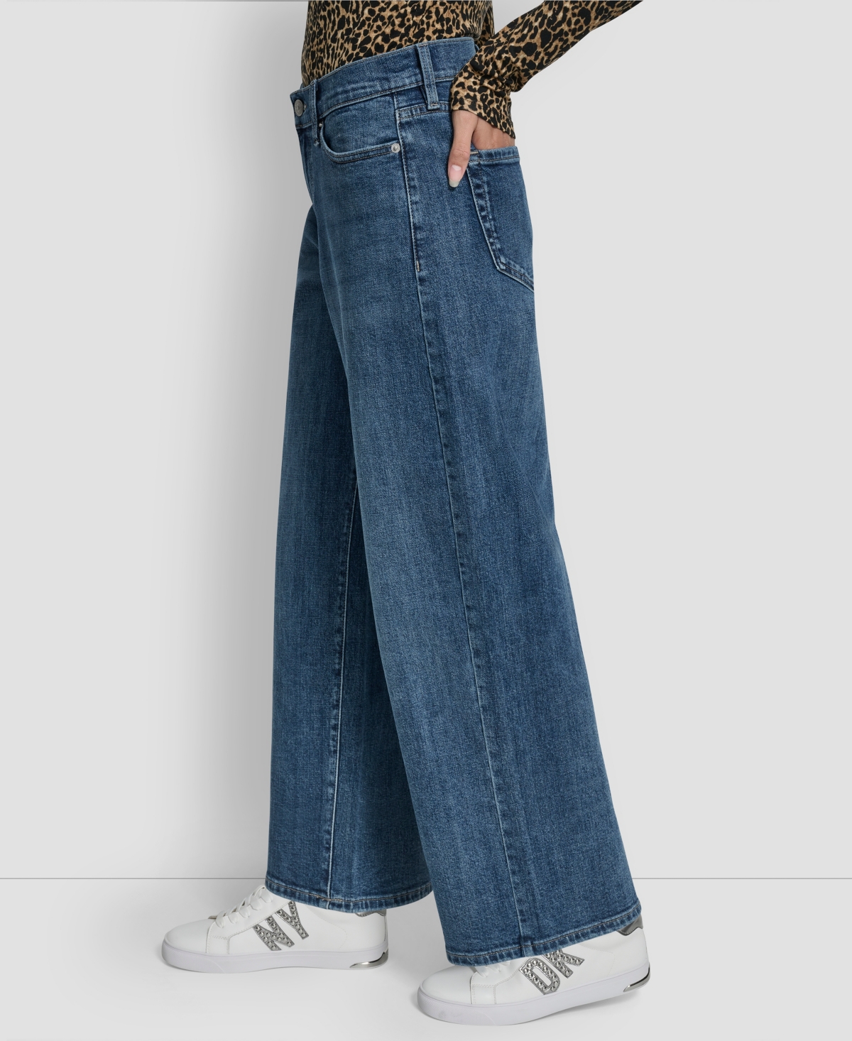 Dkny Jeans Women's High Rise Modern Wide Leg
