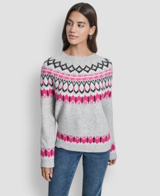 DKNY Jeans - Women's Fair Isle Crewneck Raglan Sweater