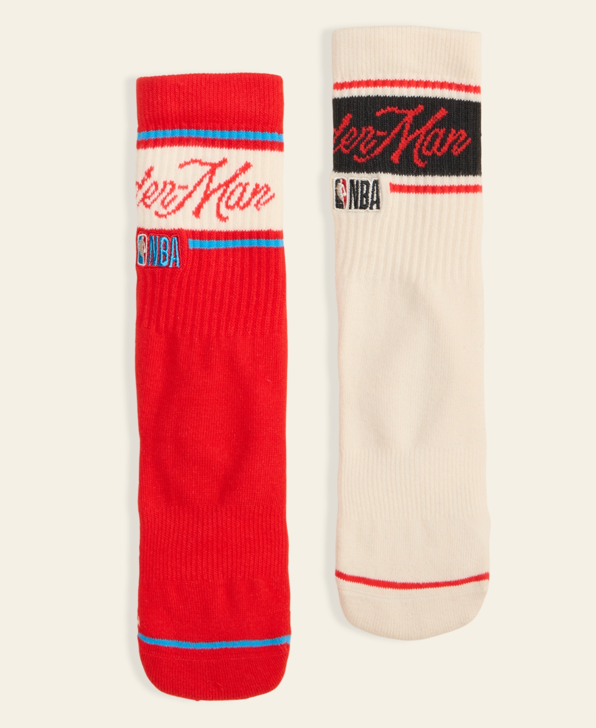Macy's Marvel X Nba 2-pk. Spider-man Knit Socks, Macy's Exclusive In Multi