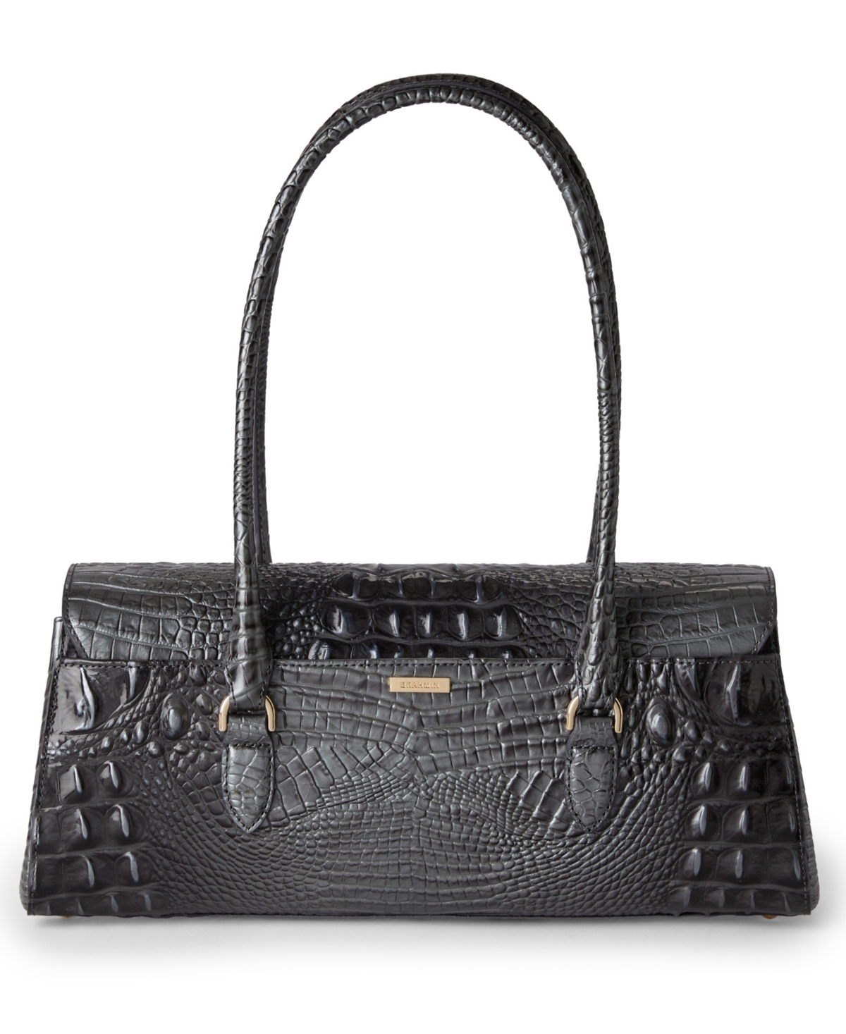 Brahmin Dayan Melbourne Satchel Bag In Black