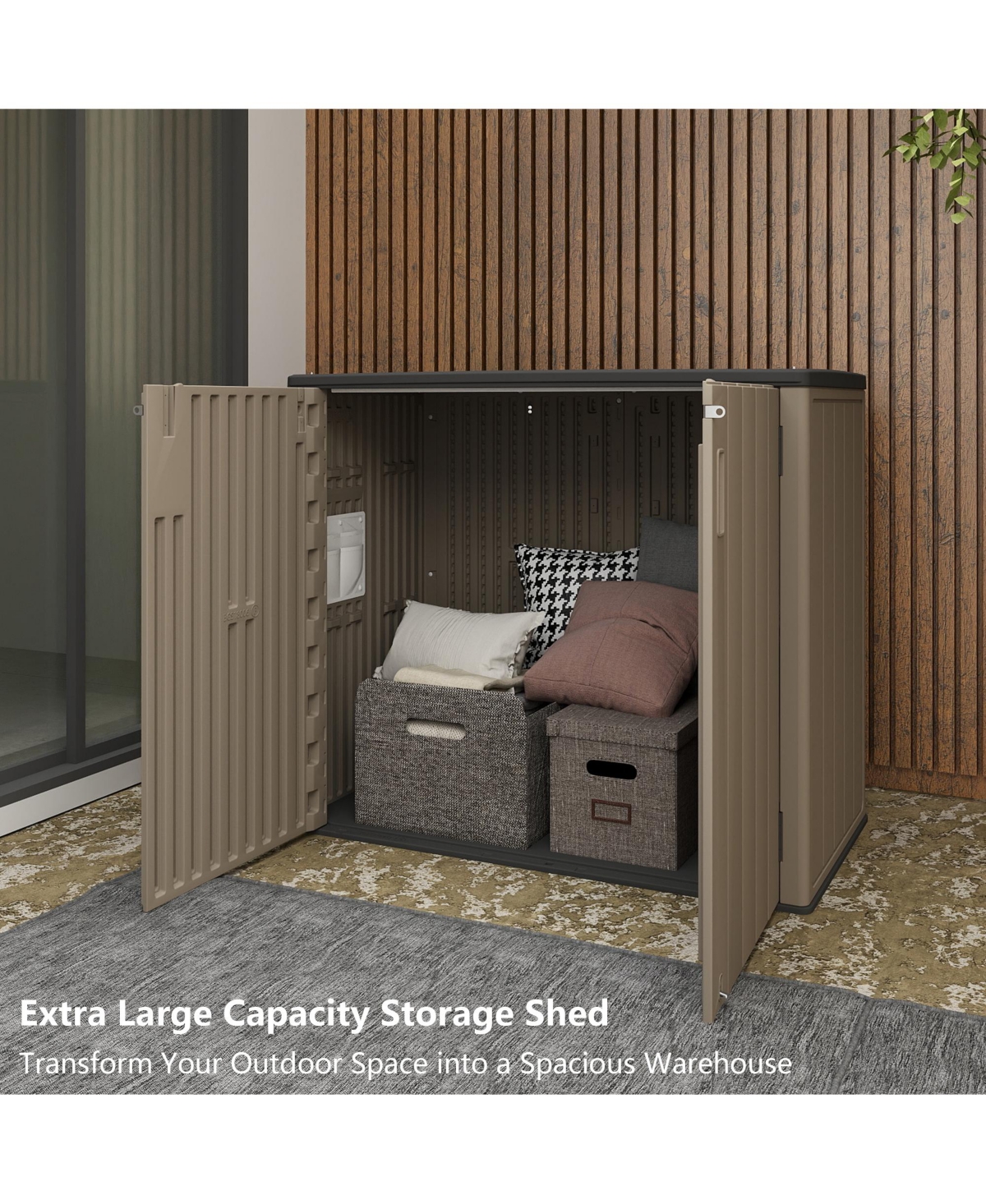 Decksplore 27.6"D X 51.6"W 45"H Storage Cabinet