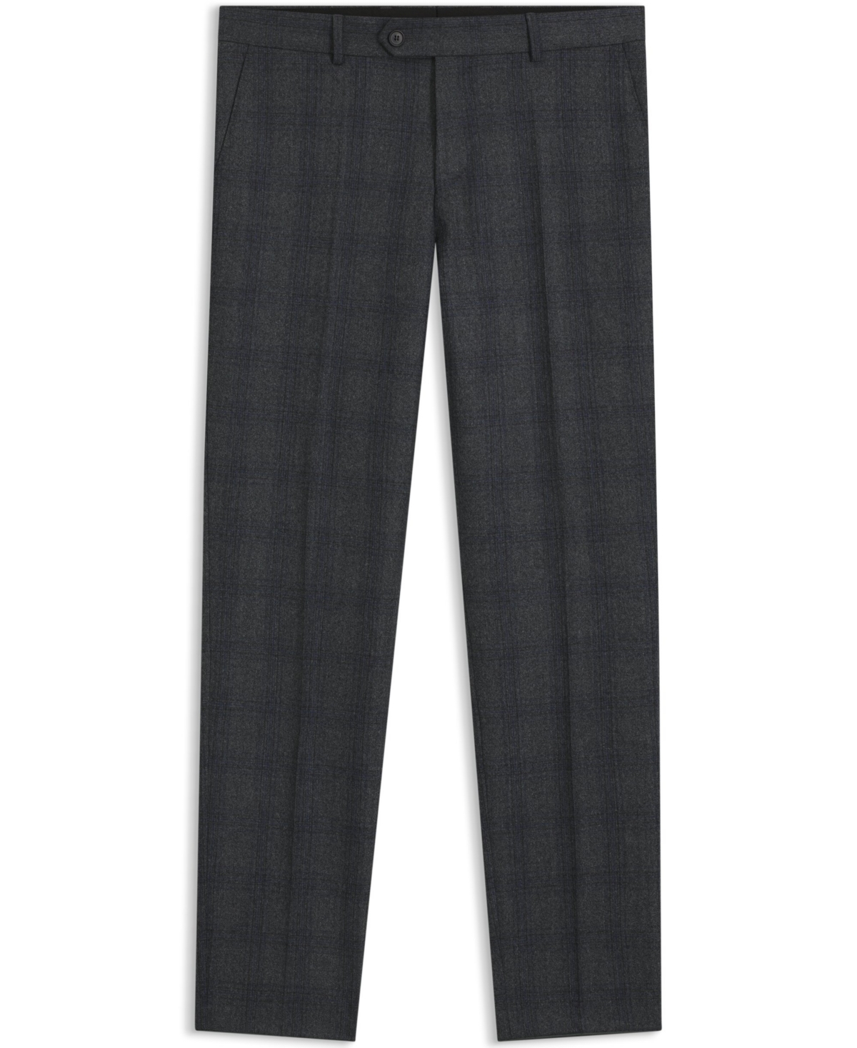 Hugo Boss Boss By  Men's Beckham X Boss Checked Wool Slim-fit Pants In Gray