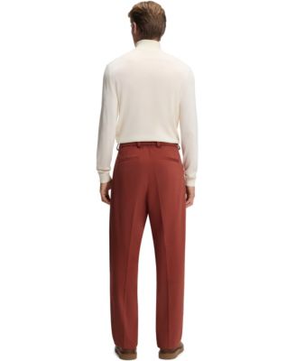 Men's BECKHAM x BOSS Cotton Micro-Patterned Pants