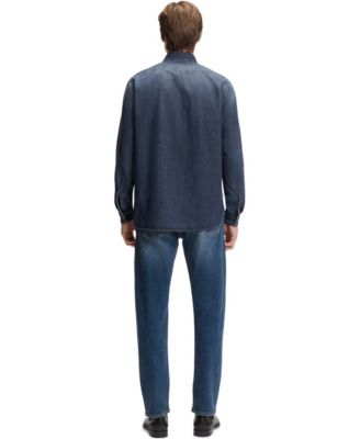 Men's BECKHAM x BOSS Blue Denim Shirt