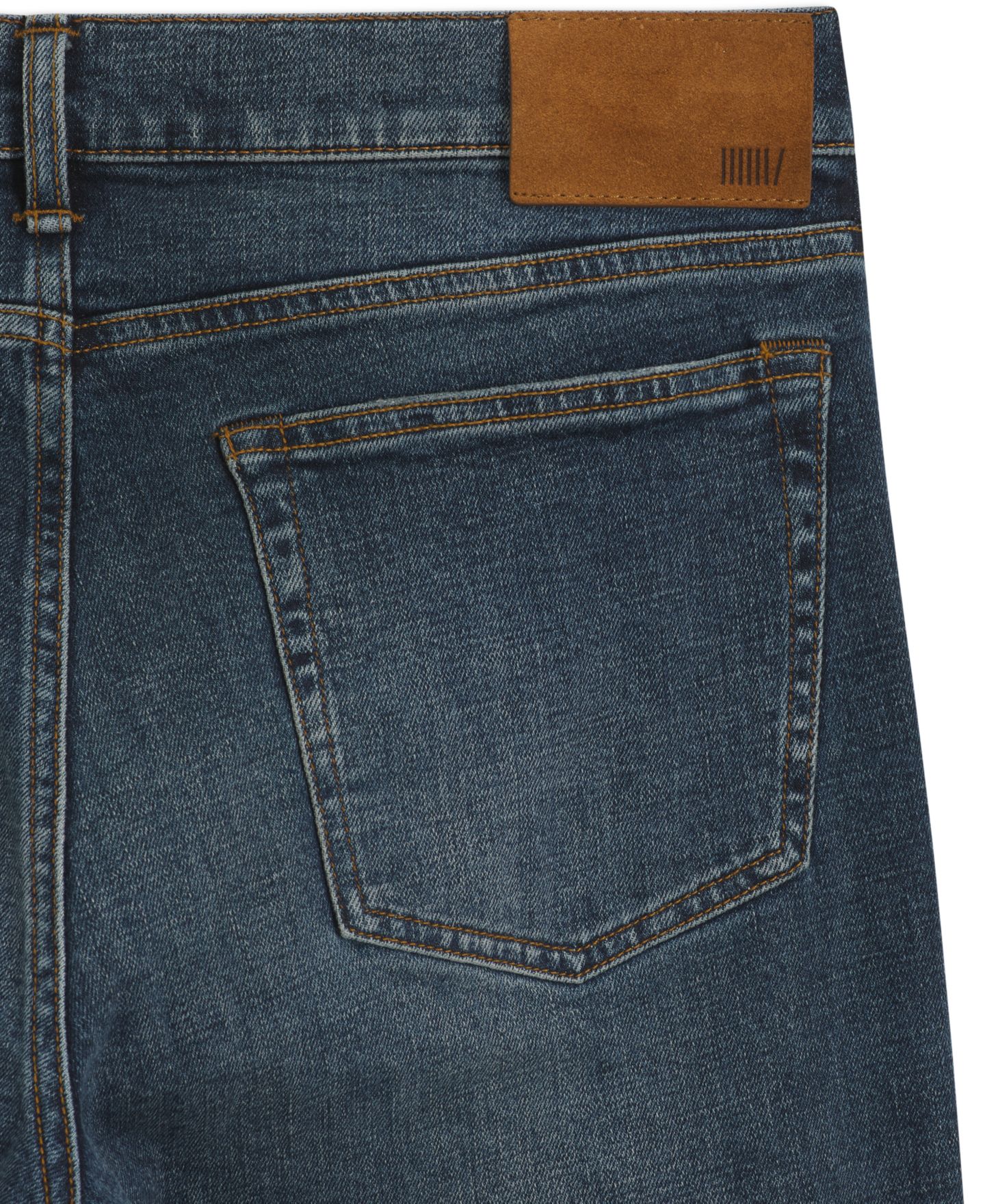 Мужские джинсы Hugo Boss Beckham x BOSS Blue Stretch Slim-Fit Denim Jeans, цвет: Тёмно-синий — фото 6