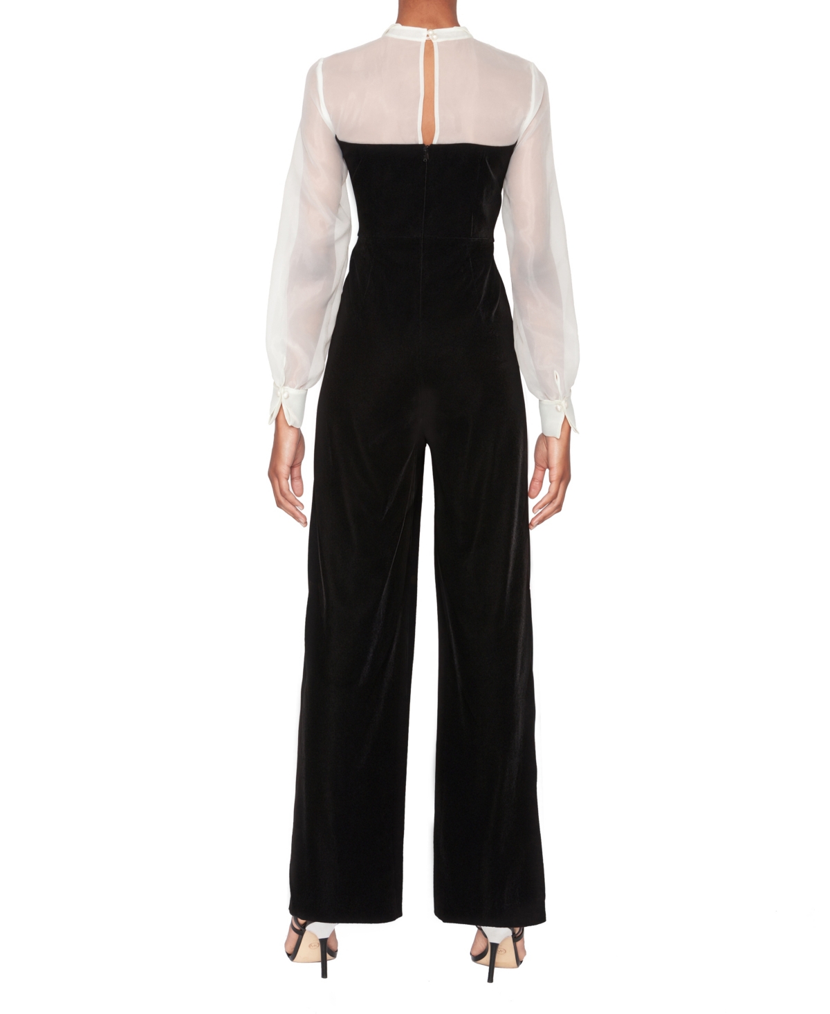 White Tie By Shani Women's Tuxedo Collared Jumpsuit In Multi