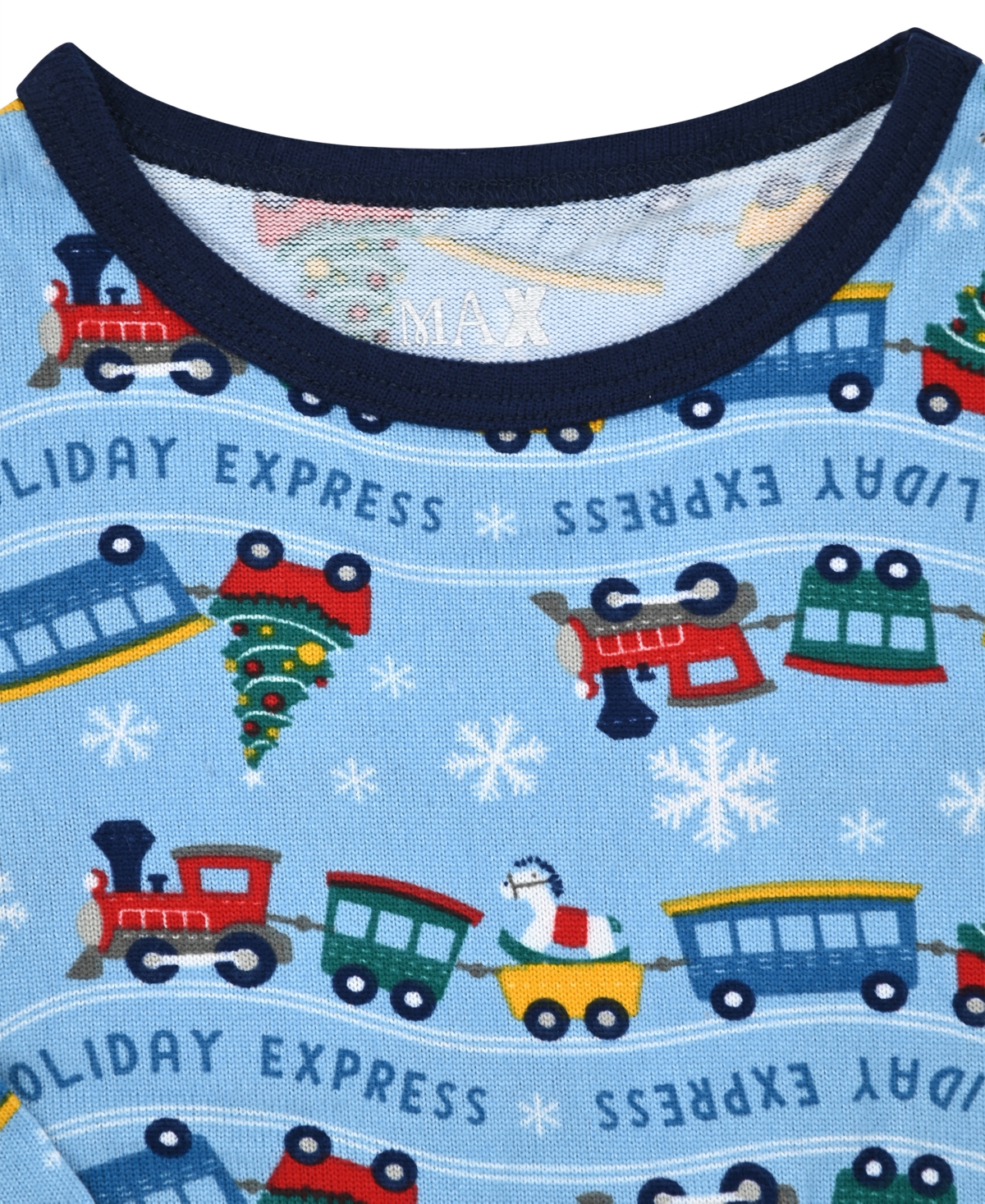 Max & Olivia Baby And Toddler Boys Snug Fit Holiday 3-piece Pajama Set In Blue