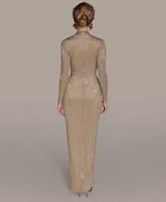 Women's V-Neck Draped Gown