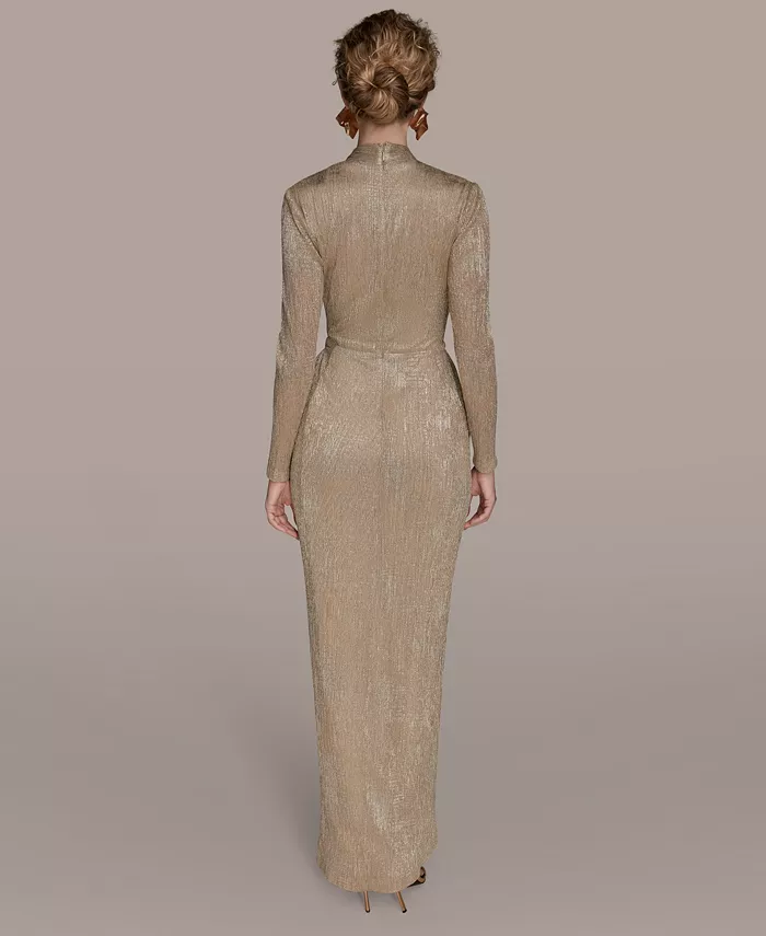 Women's V-Neck Draped Gown - thumbnail 5
