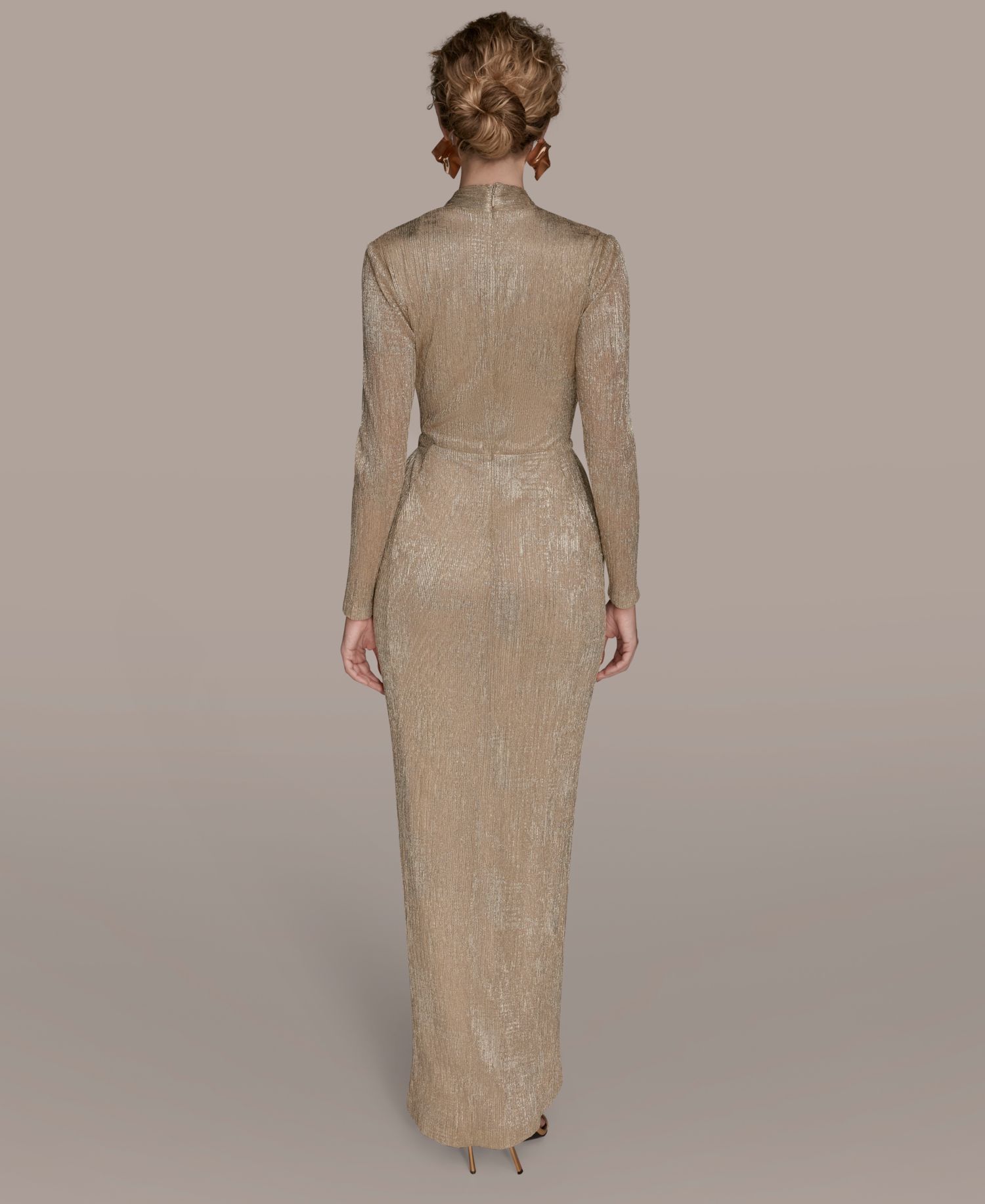 Women's V-Neck Draped Gown