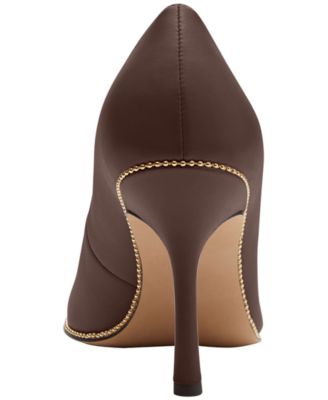 Samantha Signature Pointed-Toe Leather Pumps