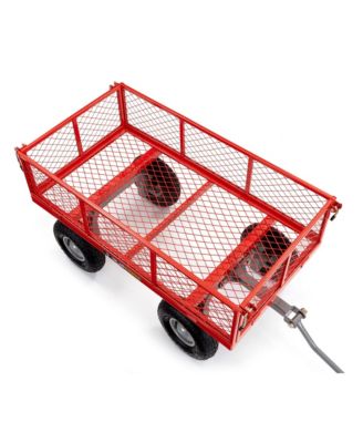800 Pound Capacity Heavy Duty Steel Mesh Utility Wagon Cart