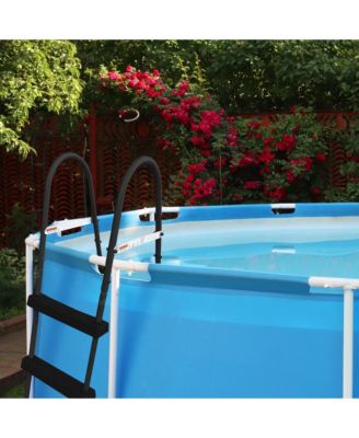 36" SureStep 3 Stair Outdoor Above Ground Swimming Pool Ladder, Black