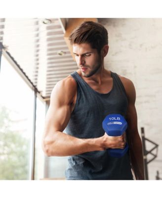 Neoprene Dumbbell Free Hand Weight Set with Storage Rack, Multicolor