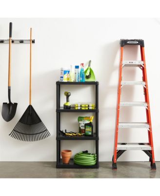 4 Shelf Fixed Height Solid Light Duty Home Storage Unit