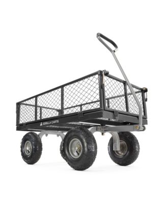 Steel Utility Cart Garden Beach Wagon, 800 Pound Capacity, Gray