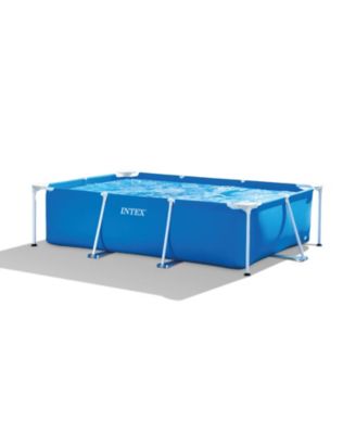 8.5ft x 26in Rectangular Frame Above Ground Backyard Swimming Pool, Blue