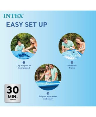 14ft x 33in Rectangular Above Ground Backyard Swimming Pool with Filter