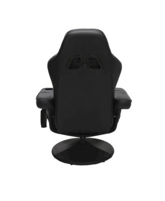 Reclining Gaming Chair with Footrest, Gaming Chair Recliner - Black