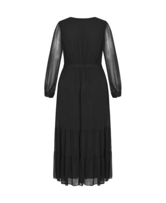 Plus Size Kianna Long Sleeve Maxi Dress