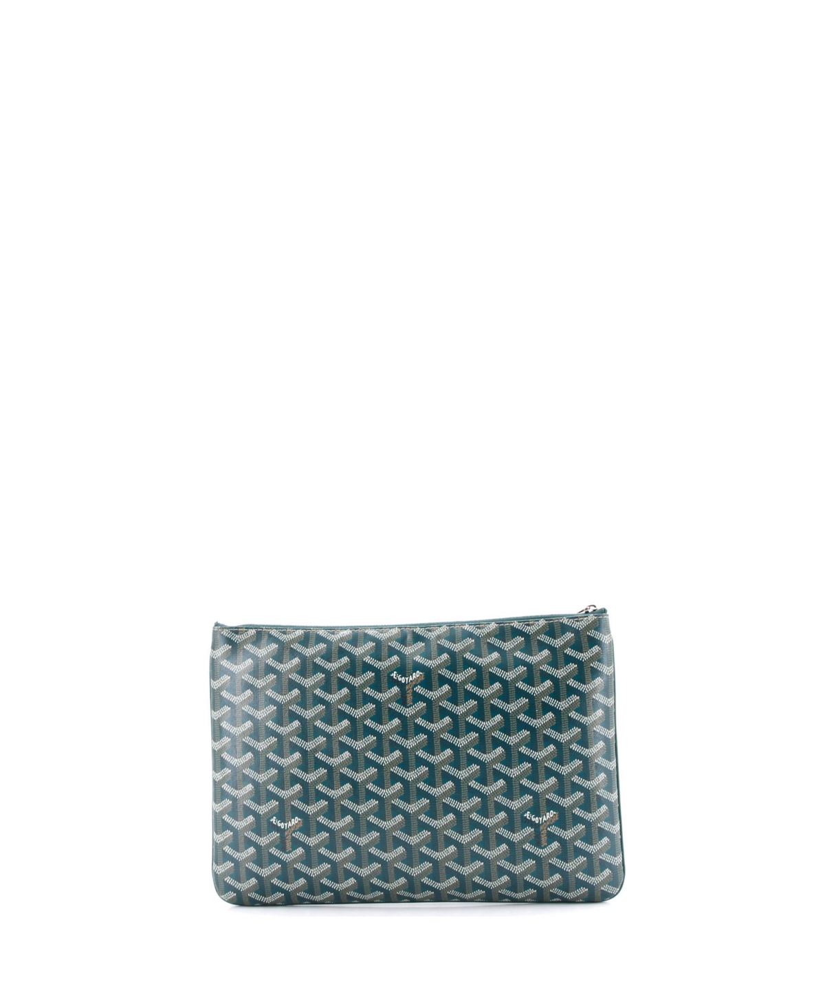 Pre-Owned Goyard Mm Senat Zip Pouch Coated Canvas