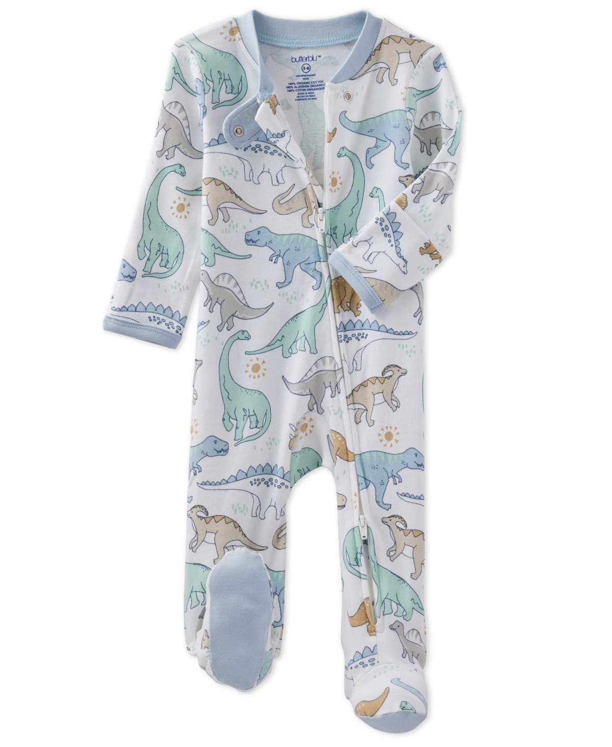 Butterblu Baby Scout Sleep And Play Bodysuit In Multi