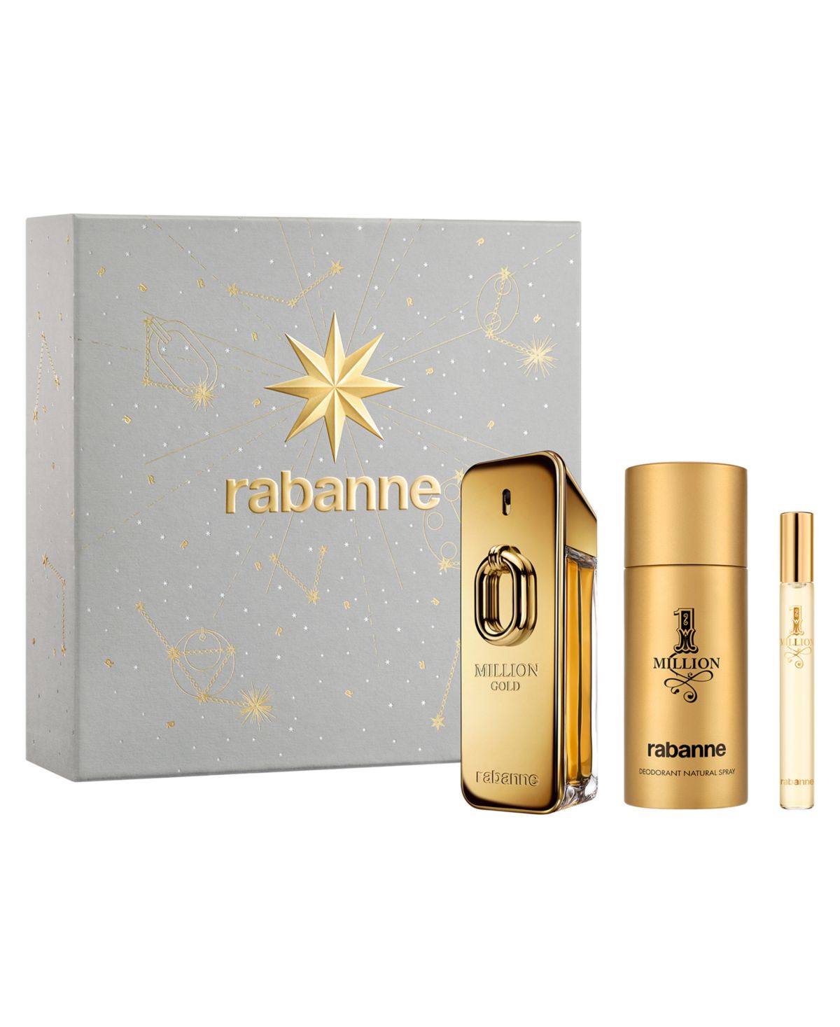 3 шт. Подарочный набор парфюмированной воды Million Gold Intense