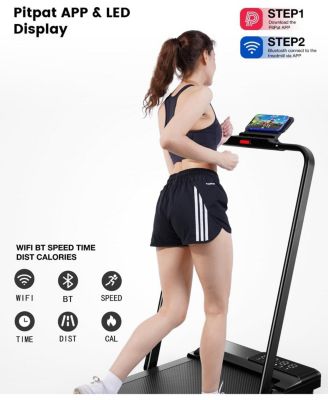 Superun 3-in-1 Walking Pad Treadmill 300lb capacity, 3.0HP quiet motor. Foldable for home/office use with remote & APP control
