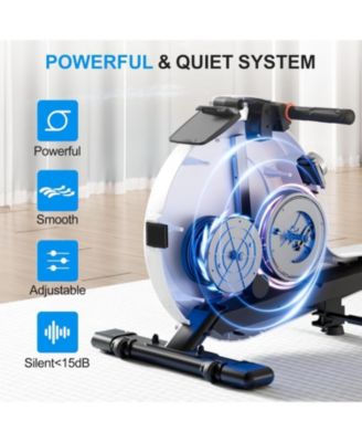 Adjustable 32-Level Magnetic Resistance Long Slide Rail Smart Rowing Machine with PitPat App