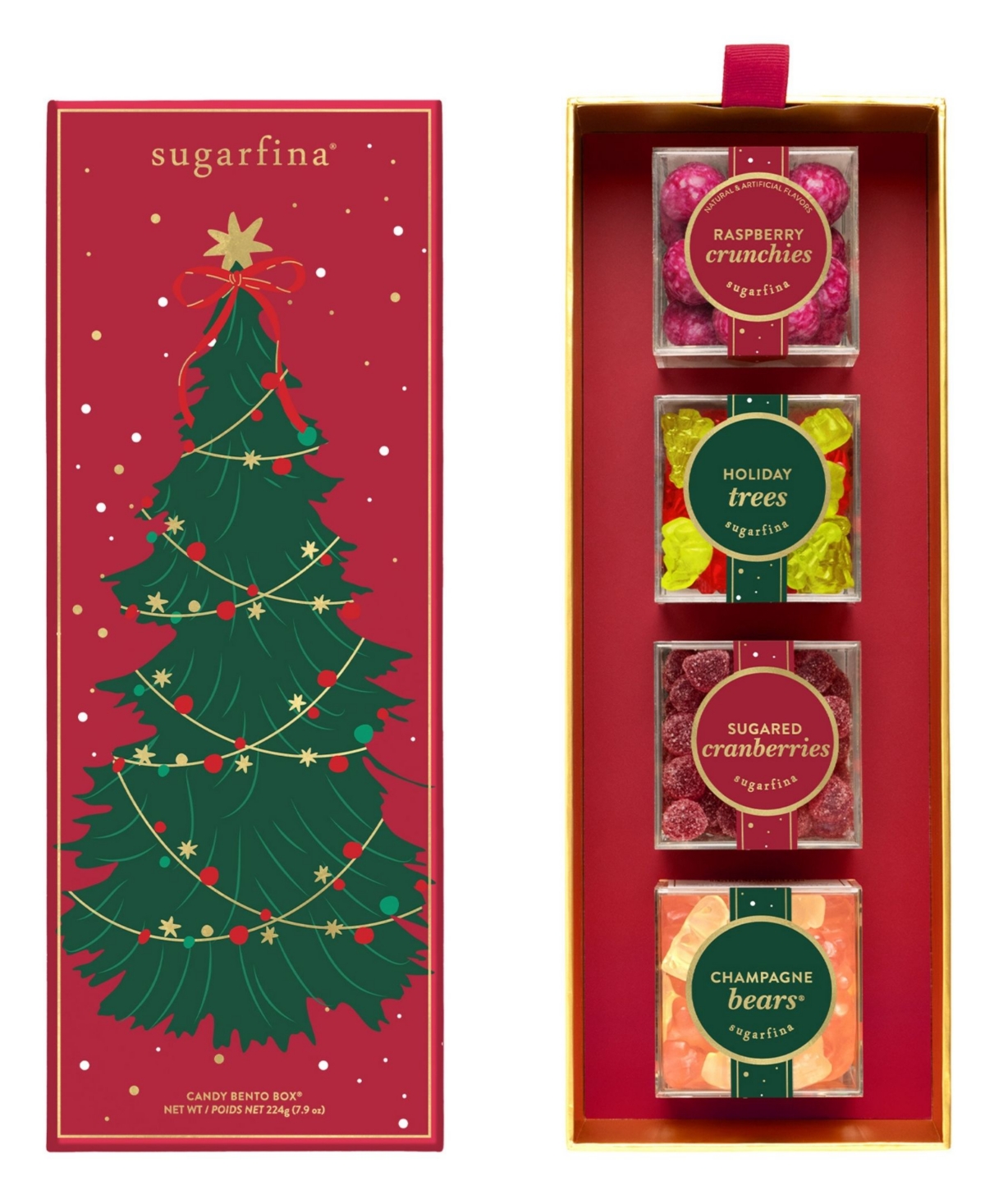 Sugarfina Christmas Tree Bento Box, 4 Piece In Red