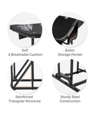 Foldable Shooting Bench with Adjustable Height Table