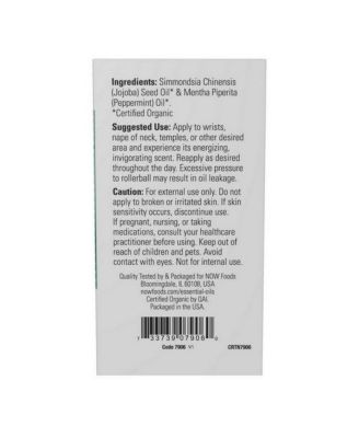 Roll-On Peppermint Essential Oil Blend, 10 Ml