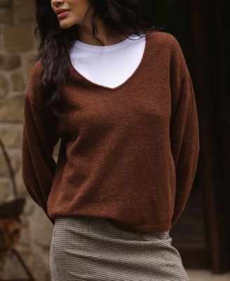 Women's Vhari Knit V-Neck Sweater
