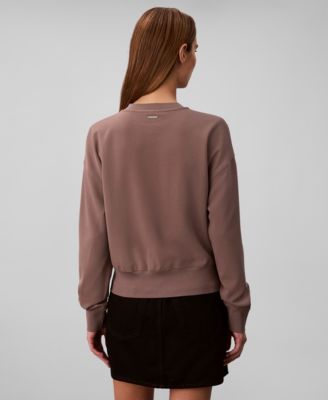 Women's Crewneck Zip Front Cardigan Jacket