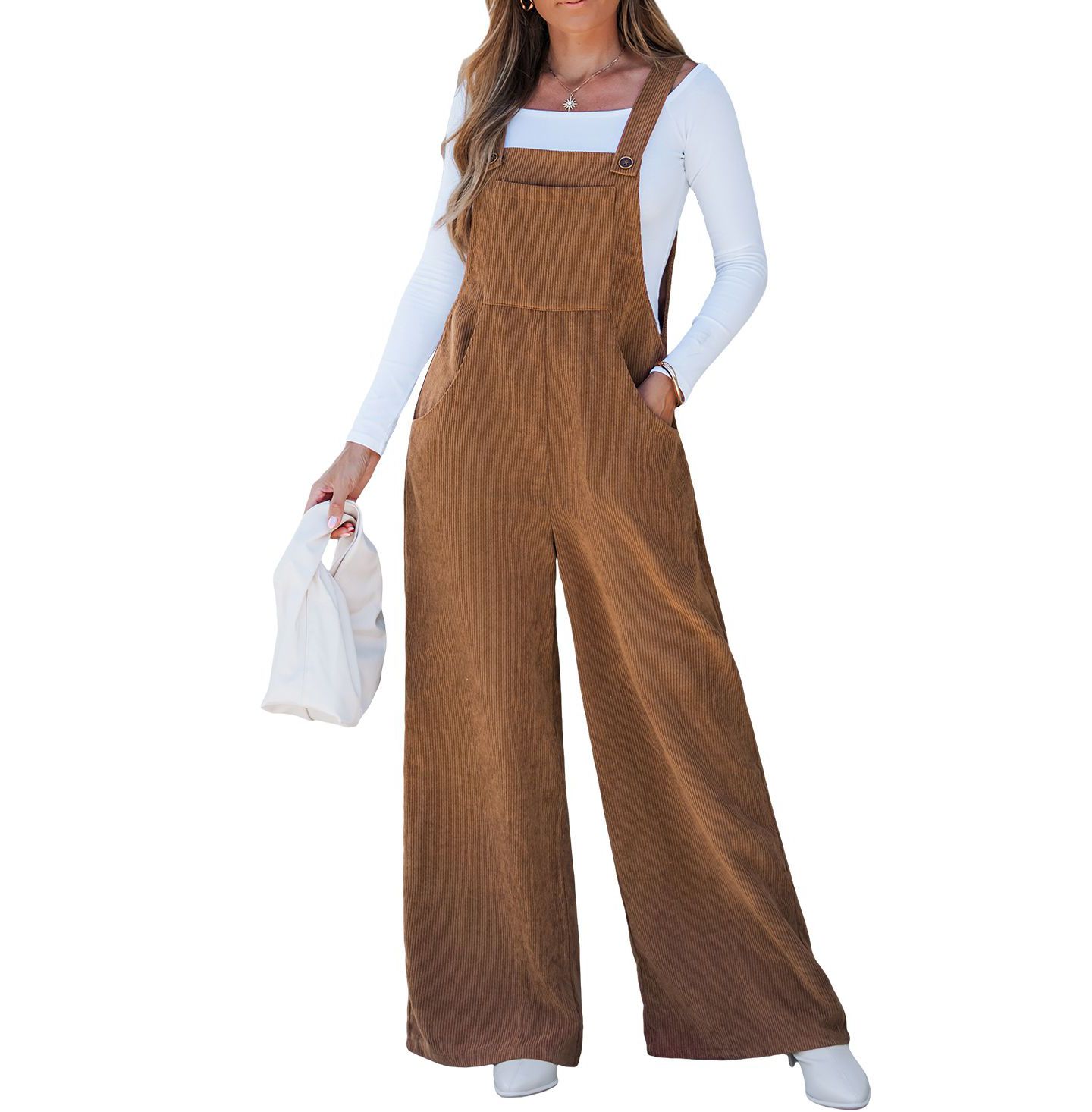 Женский комбинезон Cupshe Fireside Fun Jumpsuit, цвет: Коричневый — фото 1