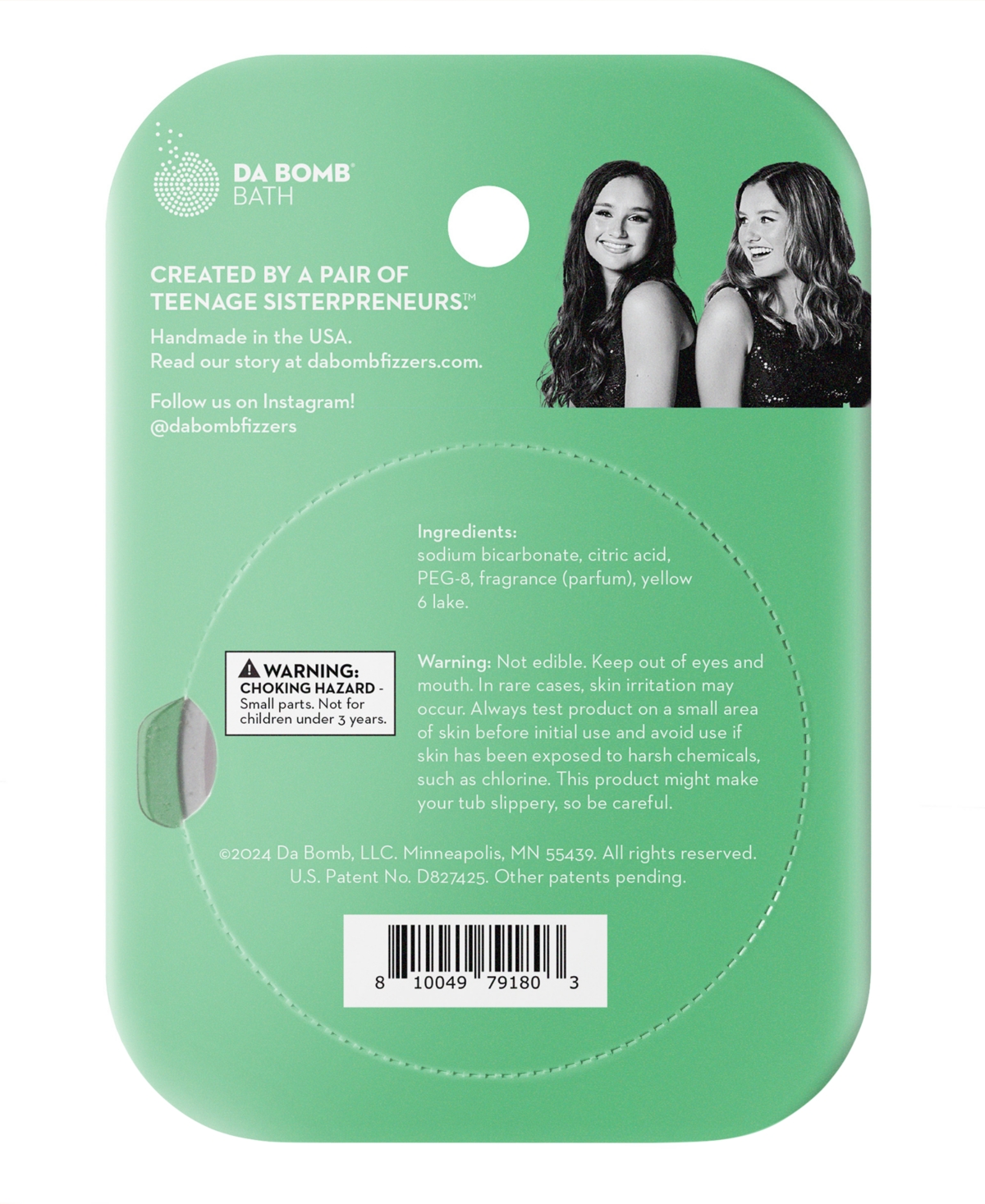 Da Bomb Gingerbread Snowflake Bath Bomb, 2.85 Oz. In Transparent