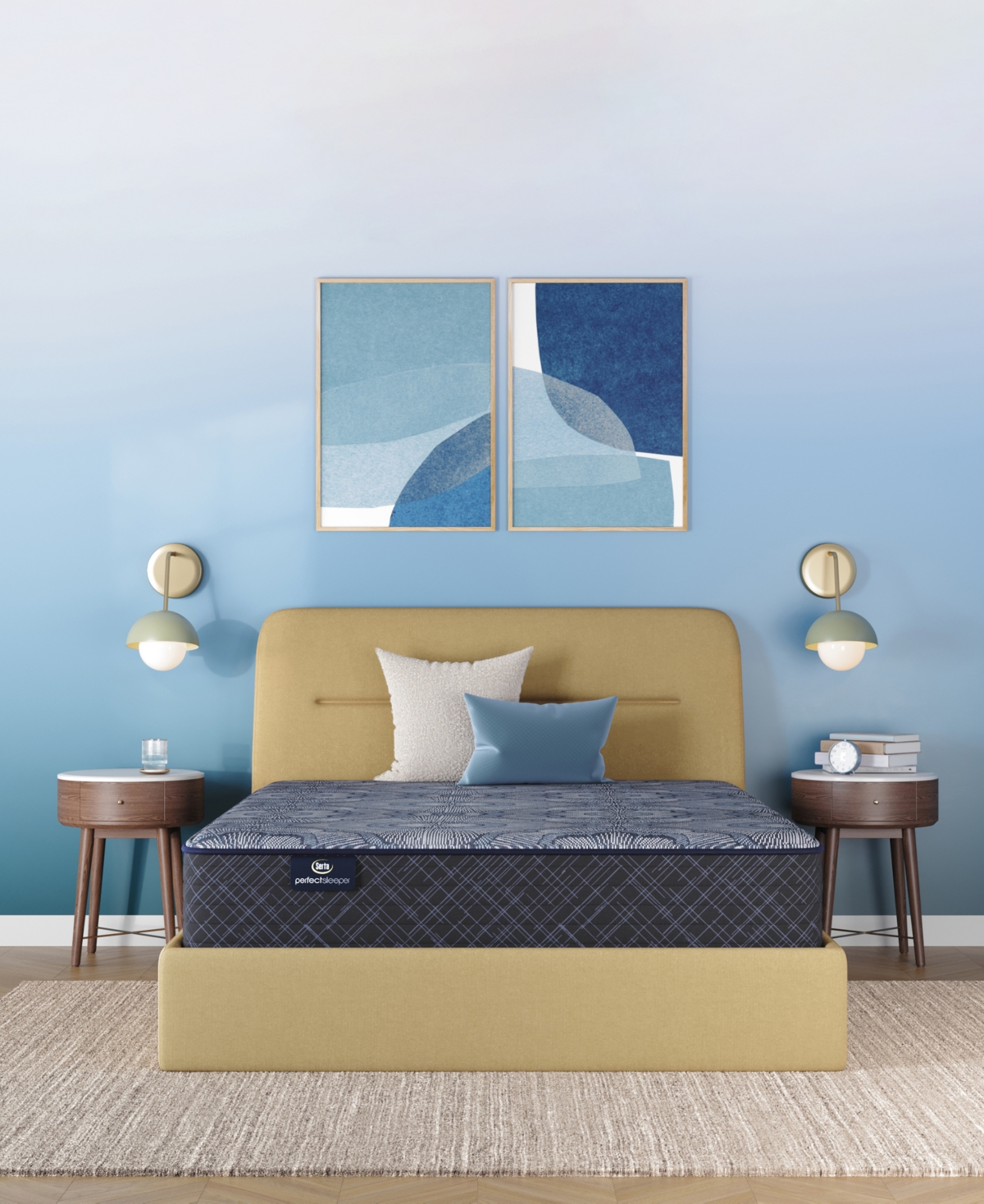 Serta Perfect Sleeper Lavender Falls 12 Firm Hybrid Tight Top Mattress Collection In Multi