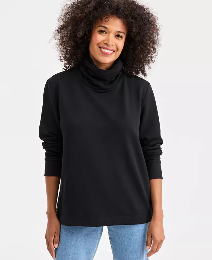 Women's Luxsoft Fleece Cowl-Neck Sweatshirt
