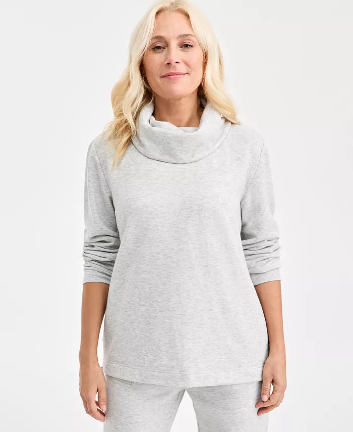 Women's Luxsoft Fleece Cowl-Neck Sweatshirt - thumbnail 4