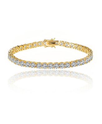Hollywood Sensation Tennis Bracelet for Women with 1/8 Ct Cubic Zirconia - Gold