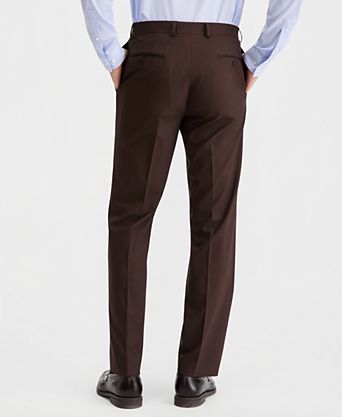 dark brown dress pants mens Men's and in a versatile brown color Men's Dress Pants Trousers Flat