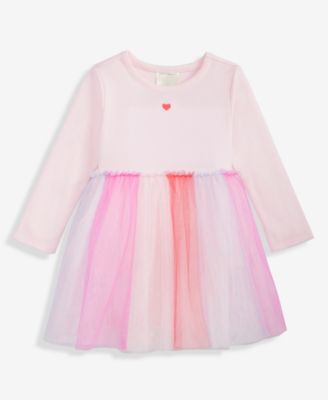 First Impressions - Baby Girls Mini Heart Embroidery Tulle Dress