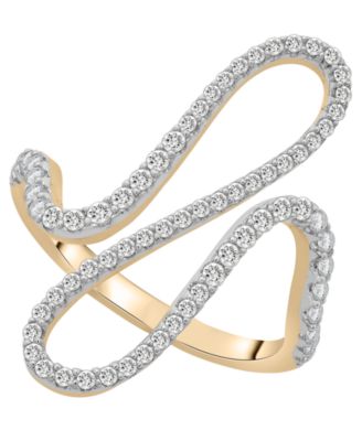 Wrapped - Diamond Wave Ring (1/2 ct. t.w.) in 10K Yellow Gold