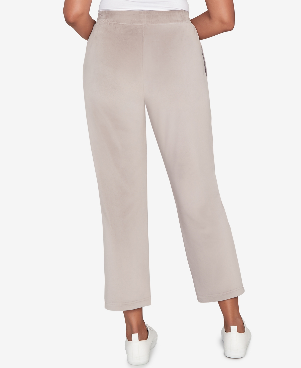 Alfred Dunner Calm Luxe Double Knit Average Length Pant In Neutral