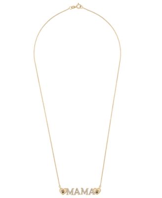 Diamond Dog Mama Design Necklace (1/5 ct. t.w.) in 10K Yellow Gold