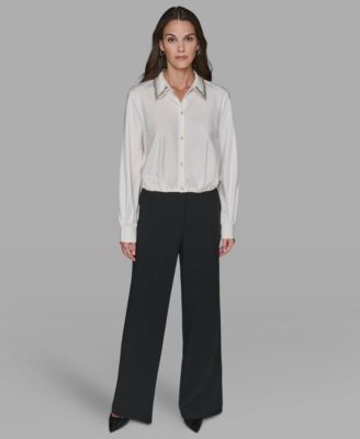 Women's Sparkle Collar Top