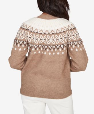 Vienna Fair Isle Gold Studded Sweater