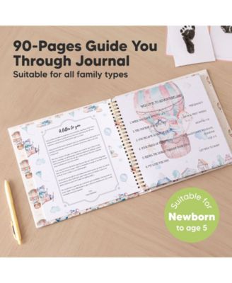 Craft Baby Memory Book, First 5 Years Baby Books, 90 Pages Keepsake Milestone Journal for Baby Girls, Boys