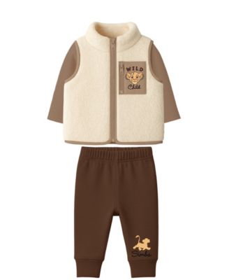 Disney - Baby Boys 3-Piece Lion King Vest, Top and Joggers Set