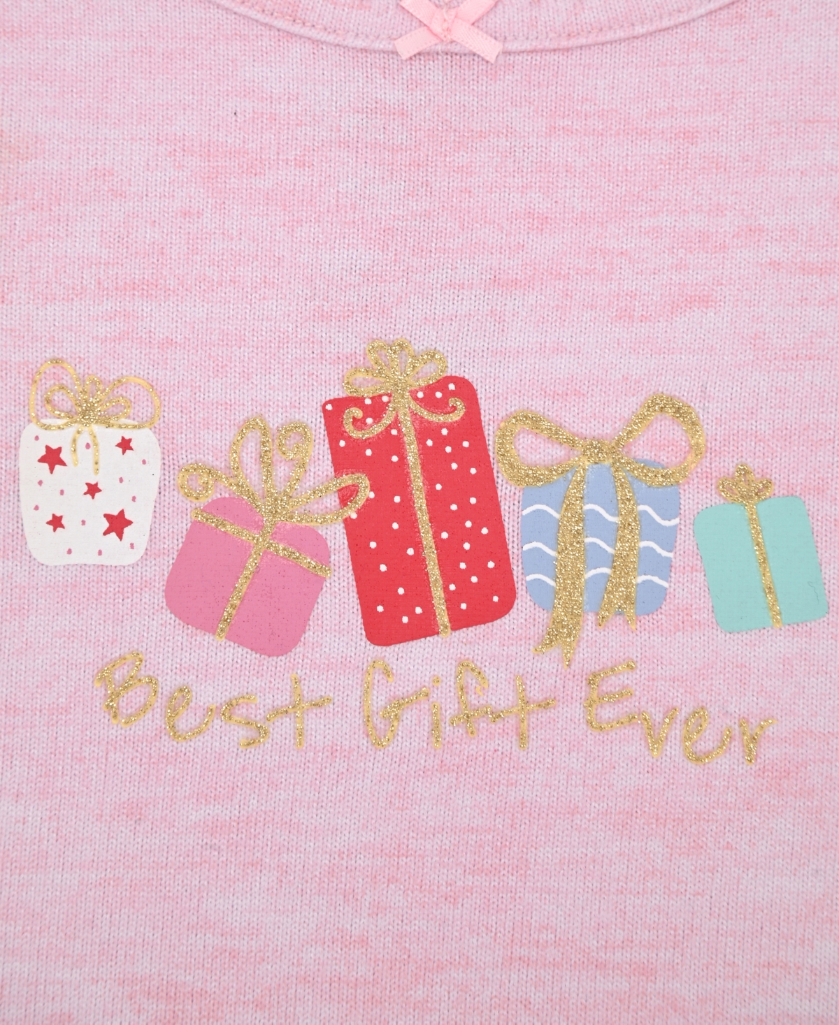 Max & Olivia 12m-5t Girls 3-piece Snug Fit Holiday Long Sleeve T-shirt, Pants And Socks Pajama Set In Pink